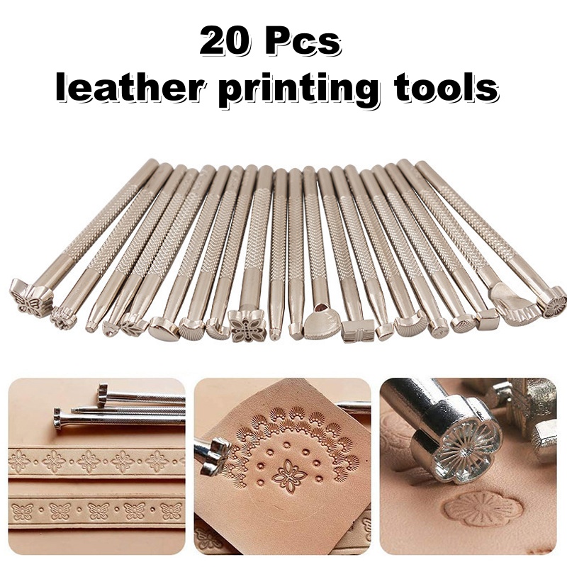 Leatherwork Tool Kit - 20Pcs Leather Stamping Tools Leather Working
