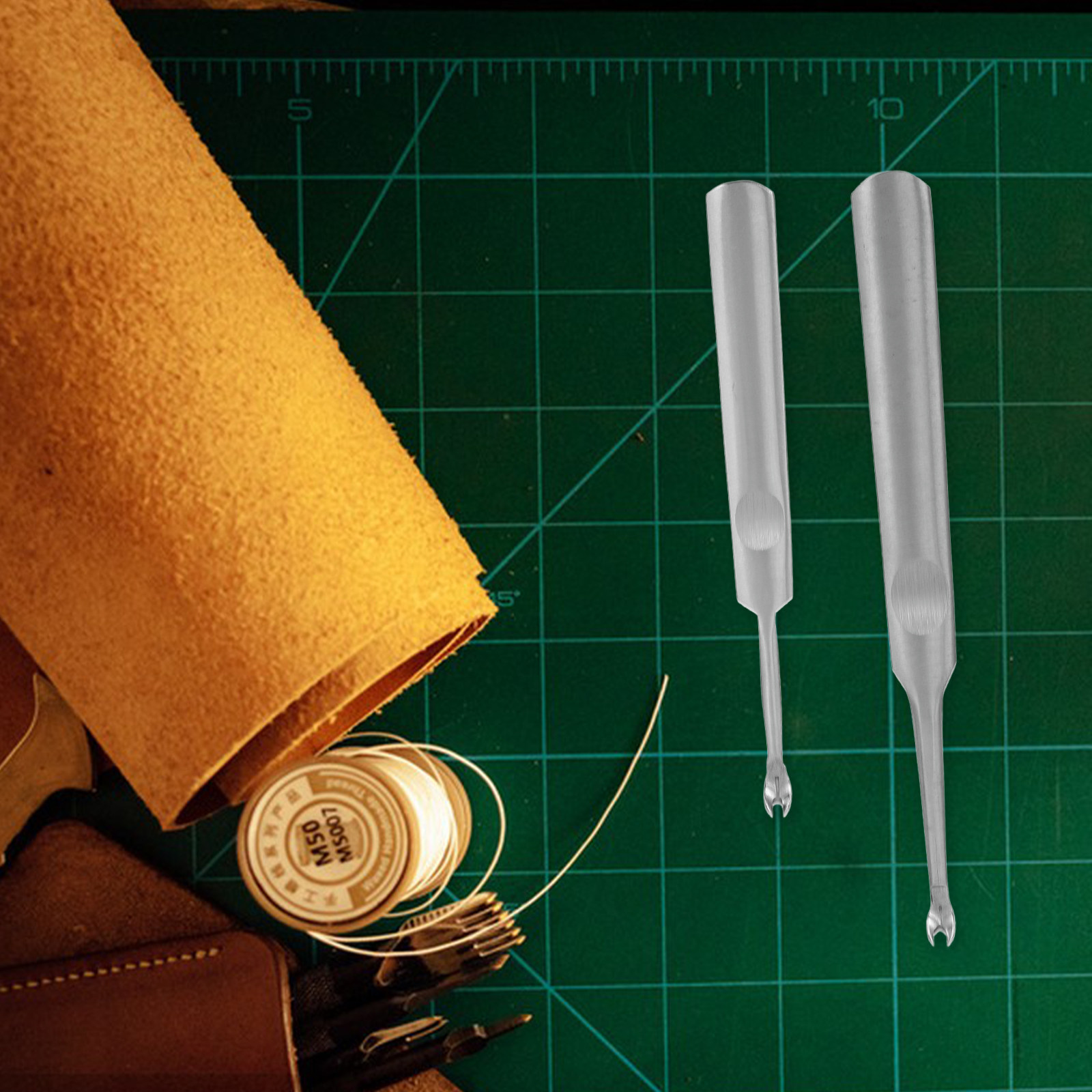 Leatherwork Edge Beveler - 2Pcs Groover Stainless Steel Trimming Groover