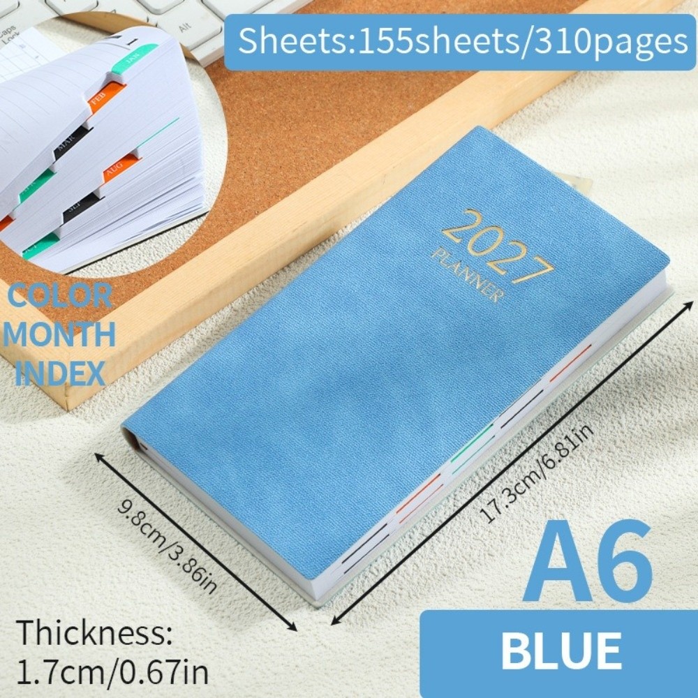 Leatherwork Journal - A6 Daily Planner Notebook 2027 with