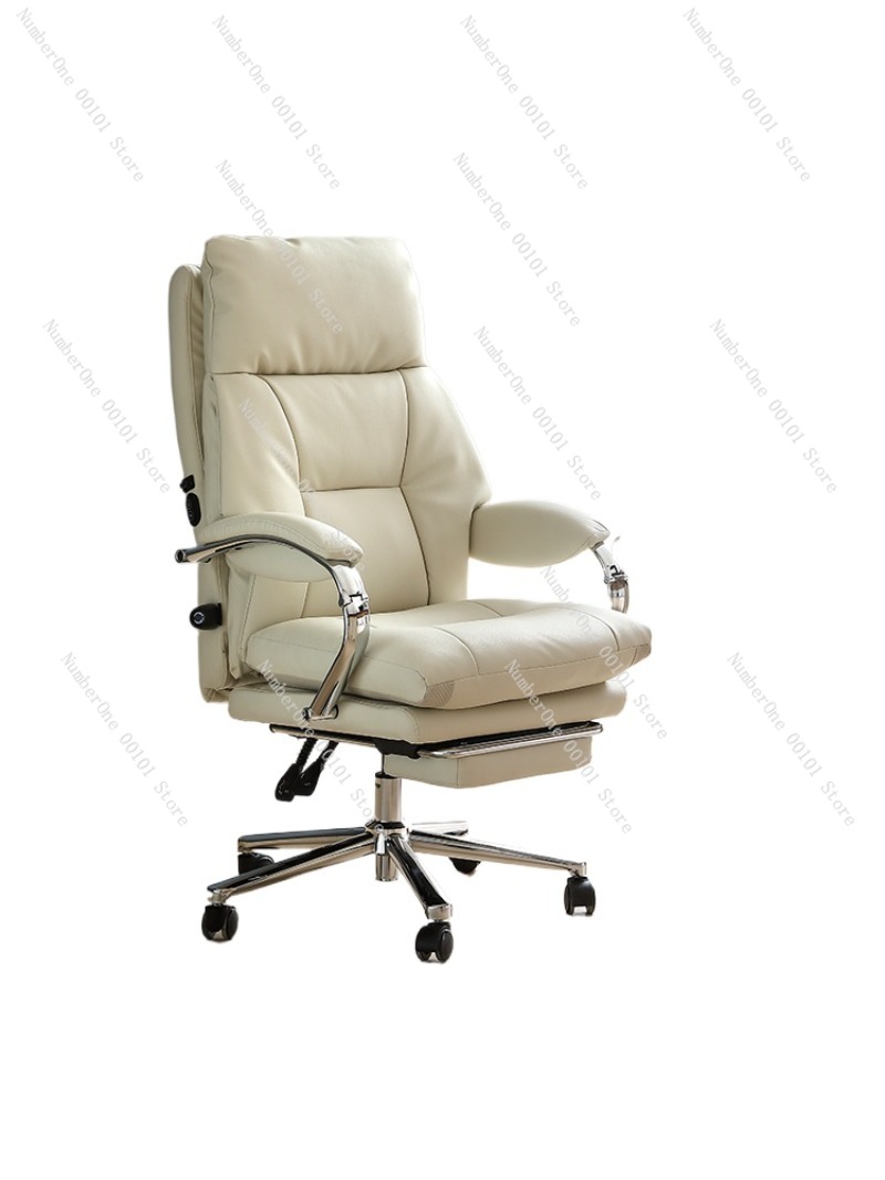 Leatherwork Terms - Genuine leather computer chair with built-in