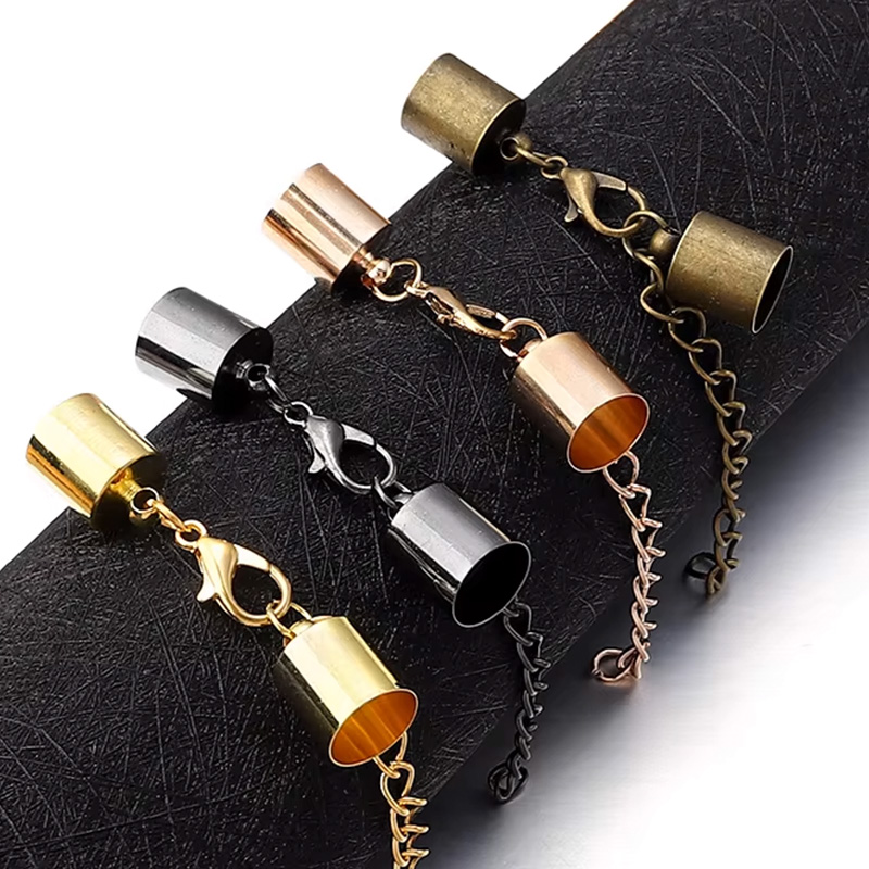 Leatherwork Diy - 10Sets Leather Cord End Caps With