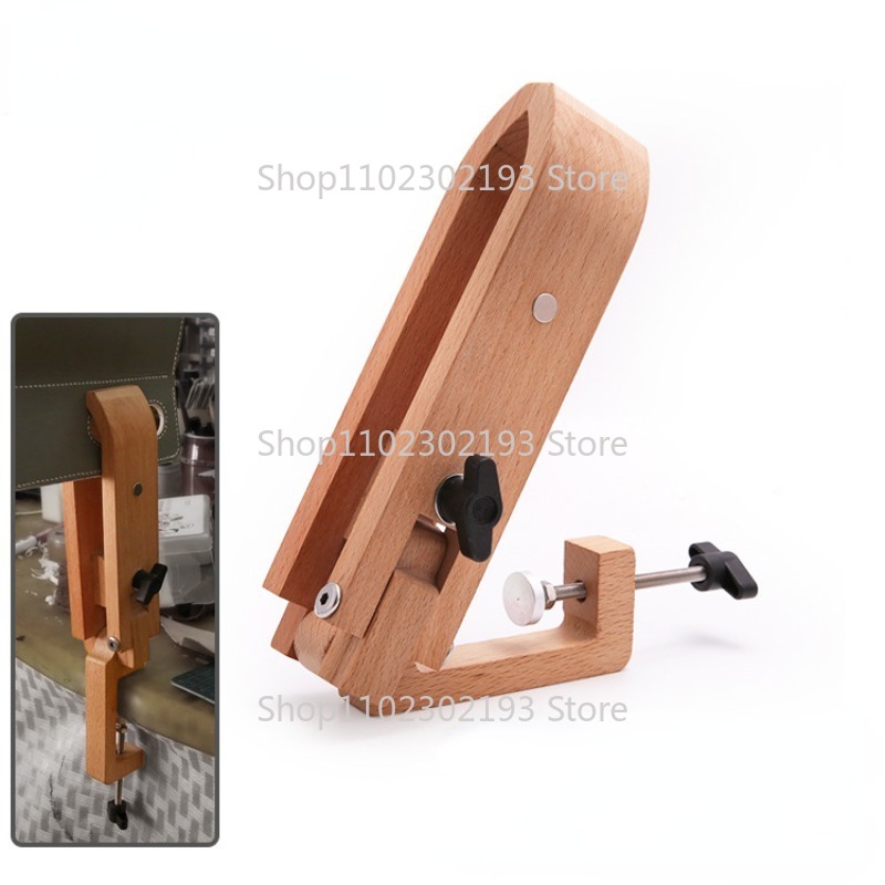 Leatherwork Clamp - Foldable Wooden Clamp Adjustable Wood Leather
