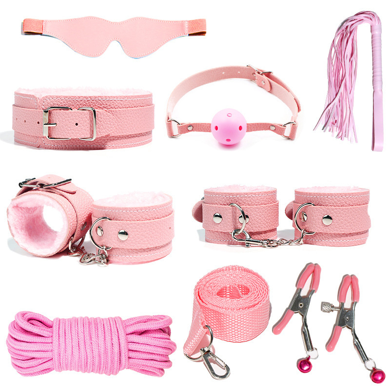 Leatherwork Tool Kit - 6-10Pcs/Set Sexual Bondage Handcuff Whip Adult