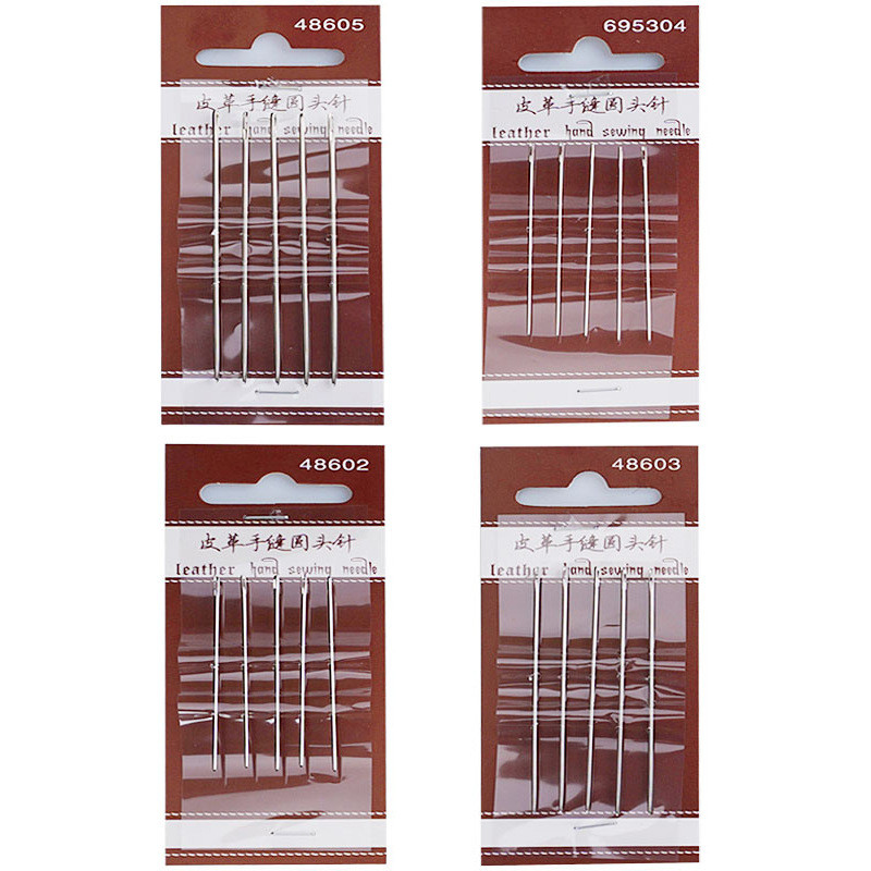 Leather Needle Harness - 5pcs Sewing Needles Large Eye Blunt