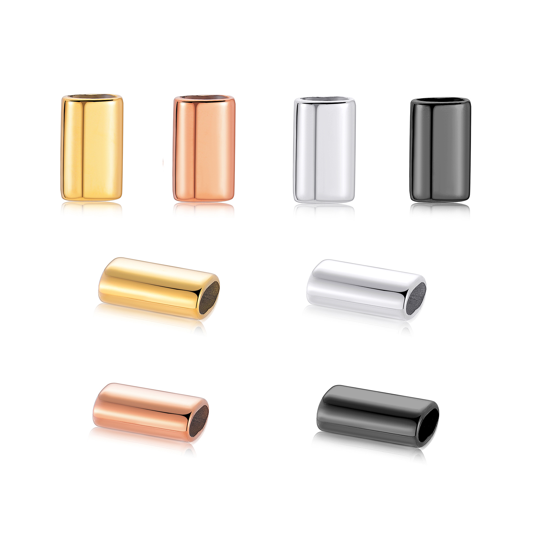 Leatherwork Diy - 6PCS Stainless Steel Charm Slider Spacer