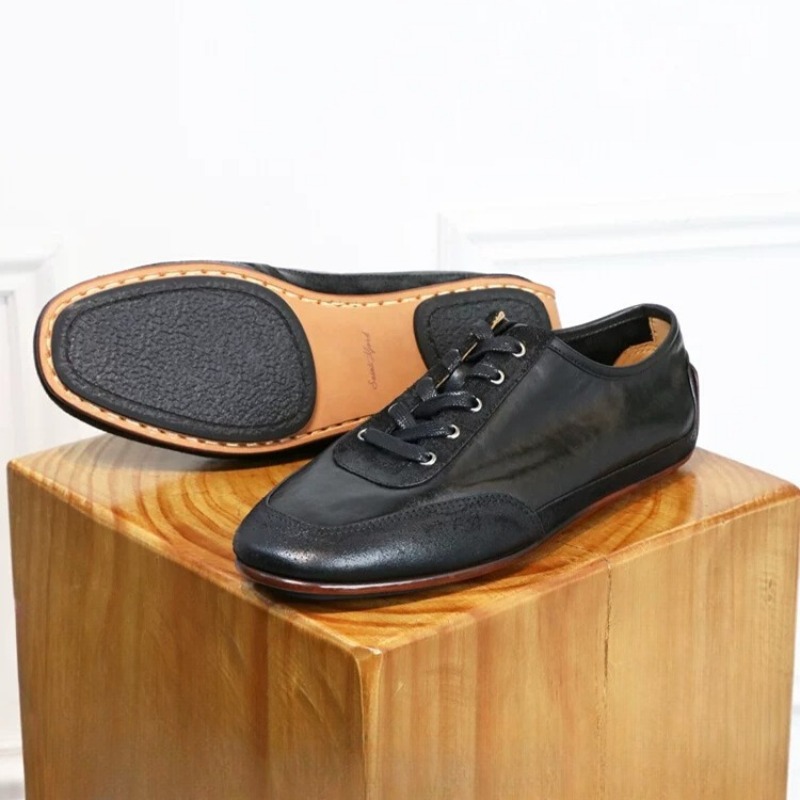 Leatherwork Training - Retro Washed Genuine Leather Casual Training