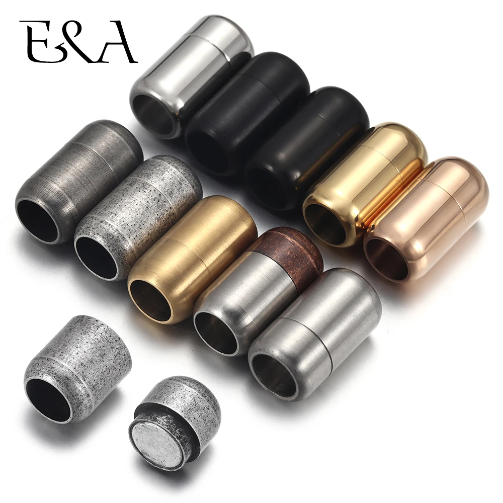 Leatherwork Diy - Stainless Steel 3mm-8mm Round Magnetic Clasps