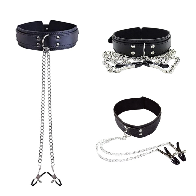 Punk Leather Neck Choker Colla - Leatherwork Clamp ulasan dan harga
