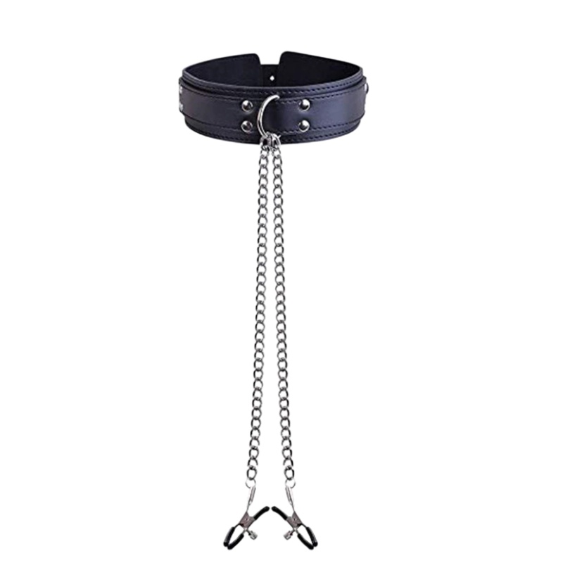 Punk Leather Neck Choker Colla - Leatherwork Clamp ulasan dan harga