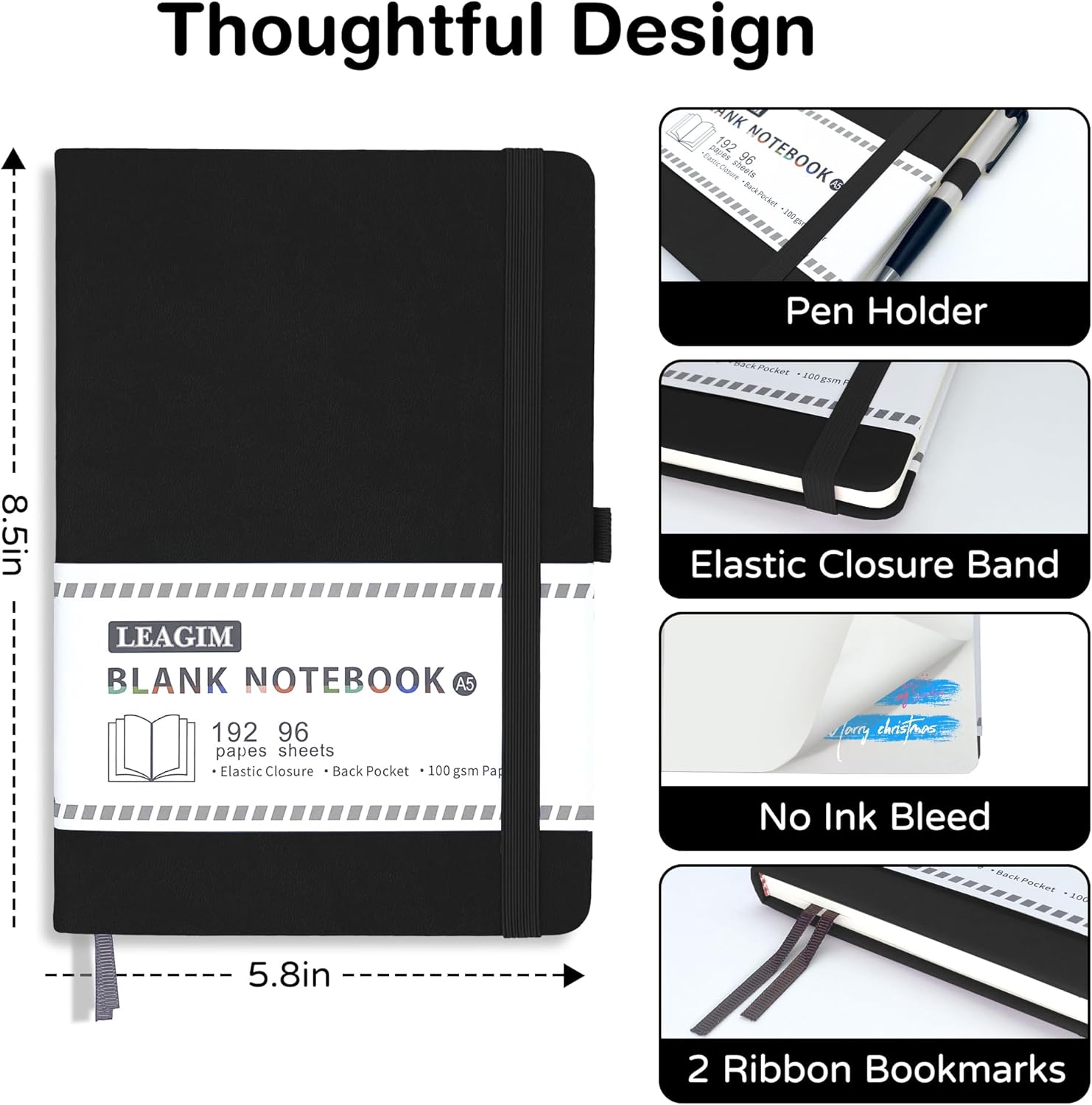 Blank Journal Notebook A5 192  - Leatherwork Journal ulasan dan harga