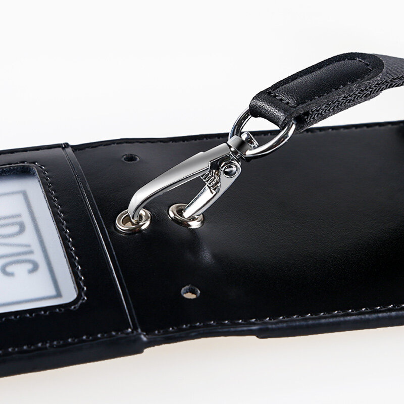 Genuine Leather ID Badge Holde - Leatherworker Name ulasan dan harga
