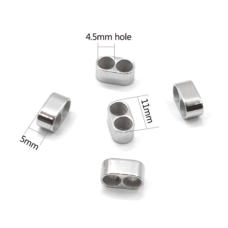 4Pcs Stainless Steel Beads Spa - Leatherwork Diy ulasan dan harga
