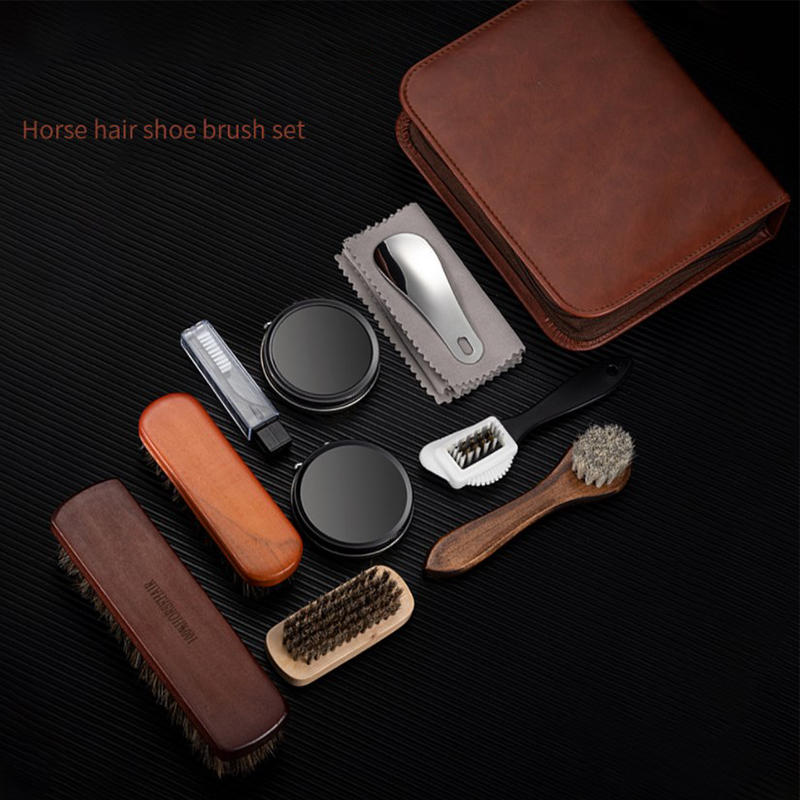 HorseHair Shoe Brush Set Leath - Leatherwork Tool Kit ulasan dan harga