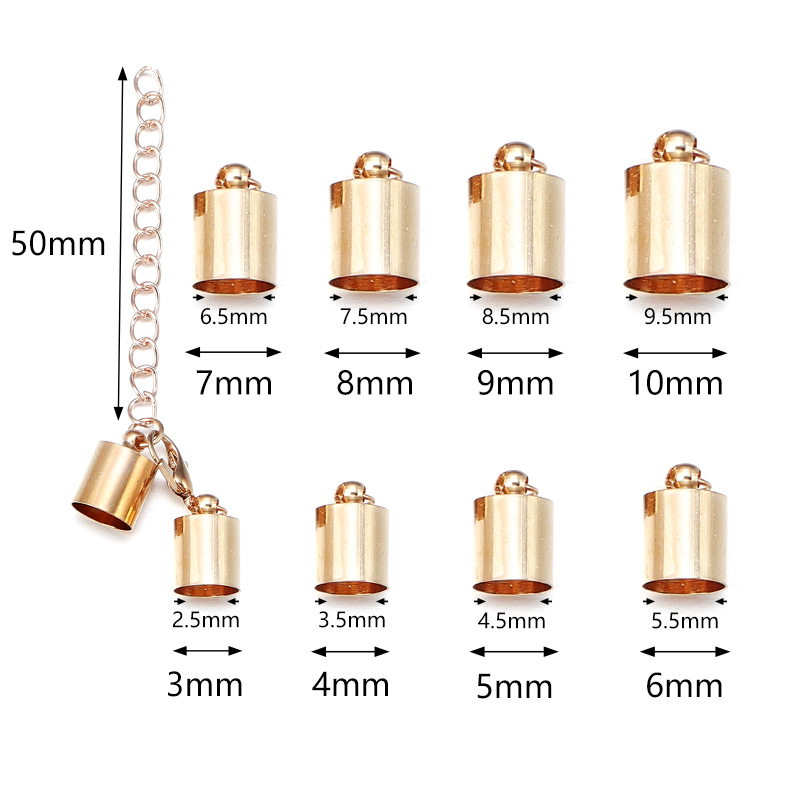 10Sets Leather Cord End Caps W - Leatherwork Diy ulasan dan harga
