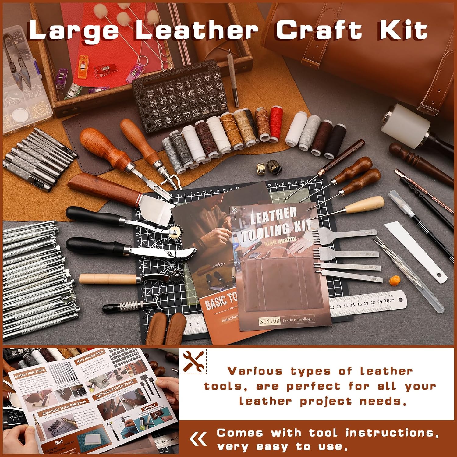 Leather Tooling Kit Leather Cr - Leatherwork Tool Kit ulasan dan harga