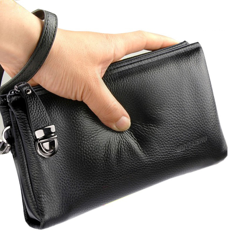 2025 Hand Bag Men Real Cowhide - Leatherwork Clamp ulasan dan harga