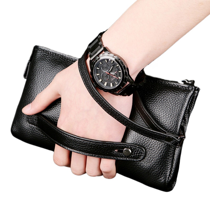 2025 Hand Bag Men Real Cowhide - Leatherwork Clamp ulasan dan harga