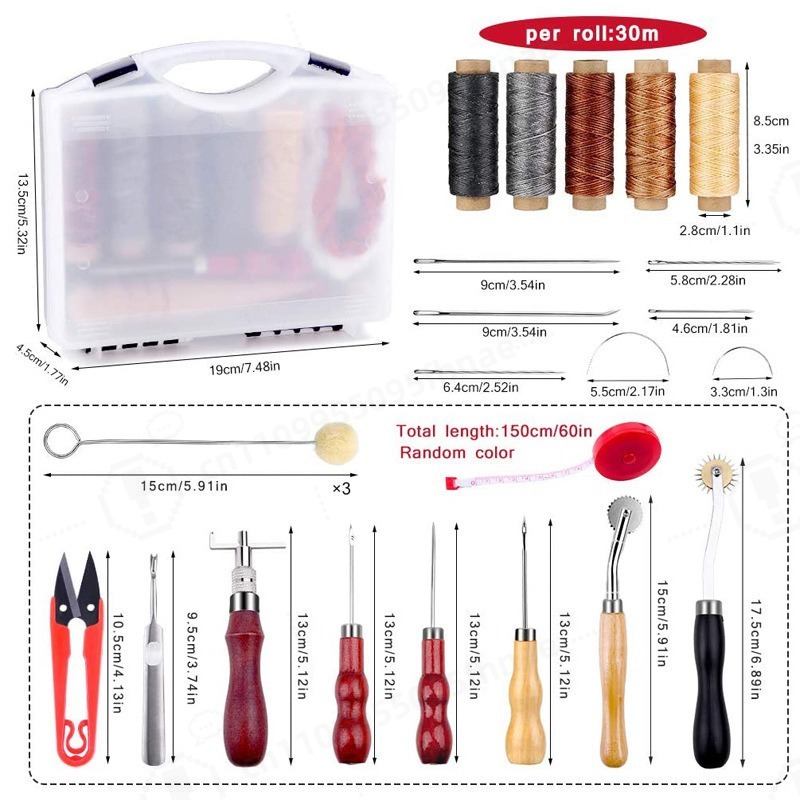 DIY Leather Craft Hand Sewing  - Leatherwork Tool Kit ulasan dan harga
