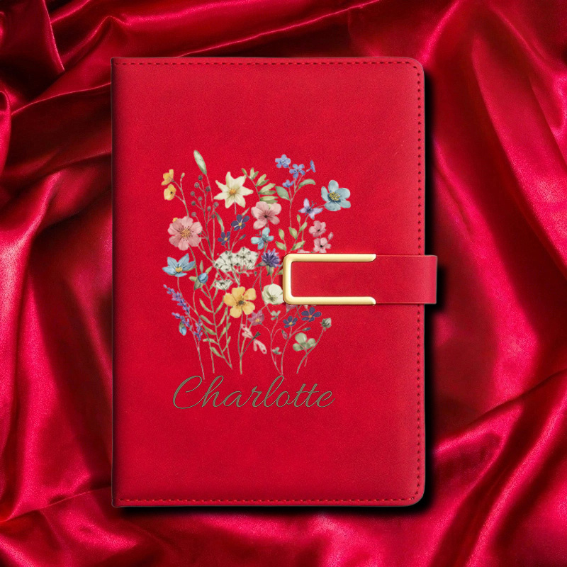 A5 Floral Monogram Custom Name - Leatherwork Journal ulasan dan harga