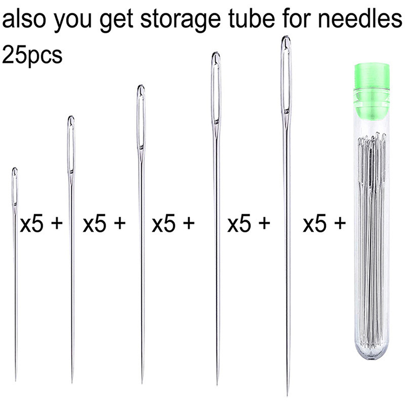 25 Pcs Large Eye Stitching Nee - Leatherwork Tool Kit ulasan dan harga