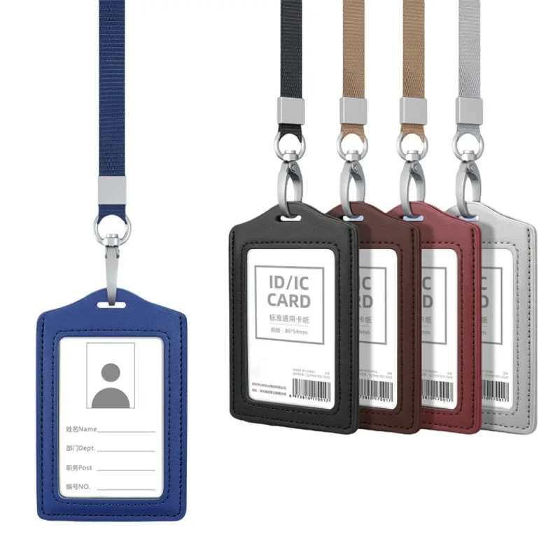 ID Card Holder Solid Color Lea - Leatherworker Name ulasan dan harga