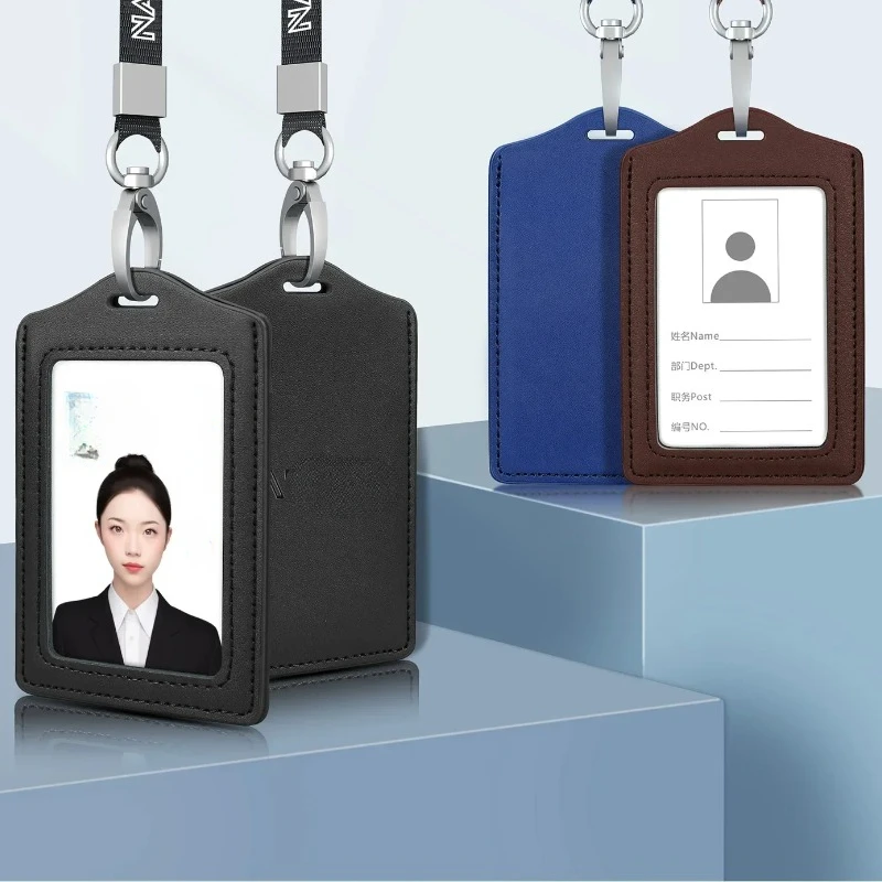 ID Card Holder Solid Color Lea - Leatherworker Name ulasan dan harga