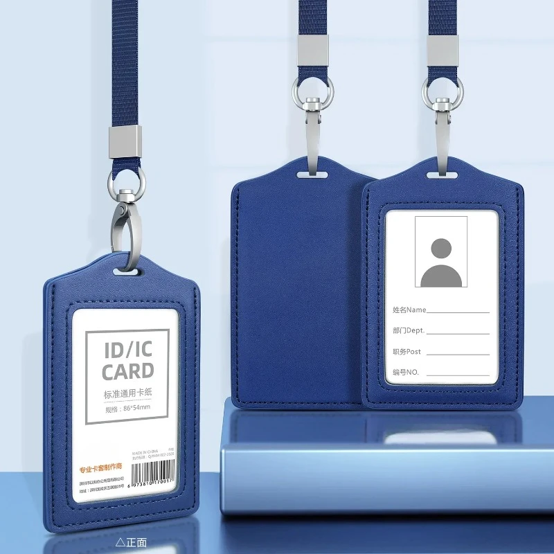 ID Card Holder Solid Color Lea - Leatherworker Name ulasan dan harga