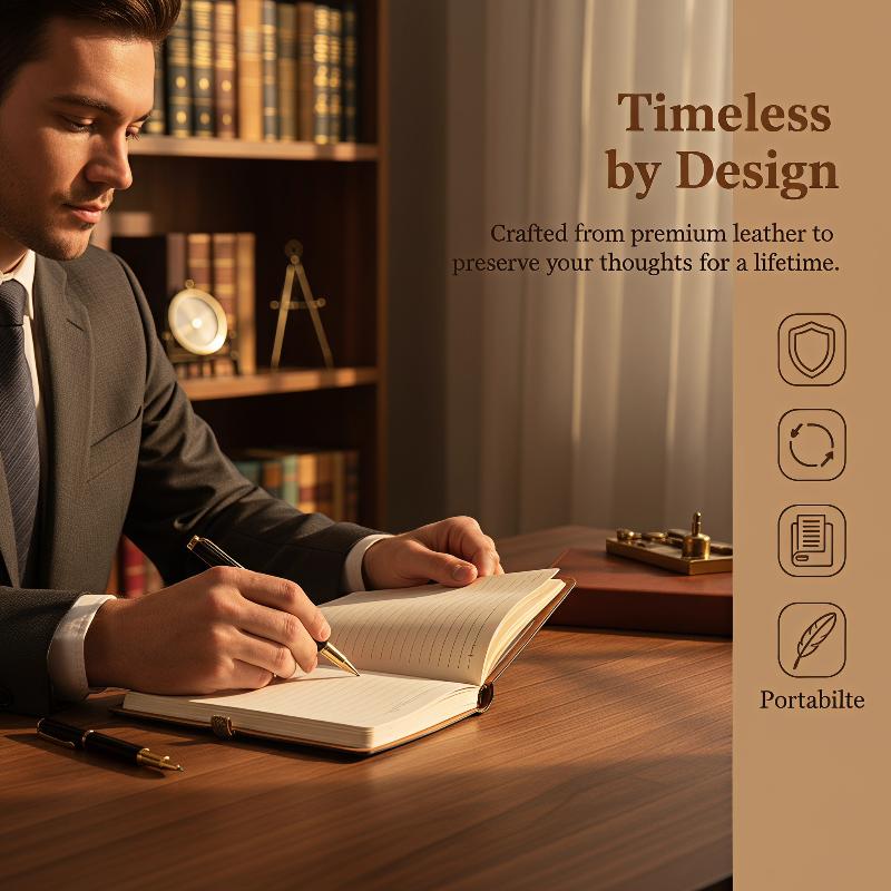 Vintage PU Leather Refillable  - Leatherwork Journal ulasan dan harga