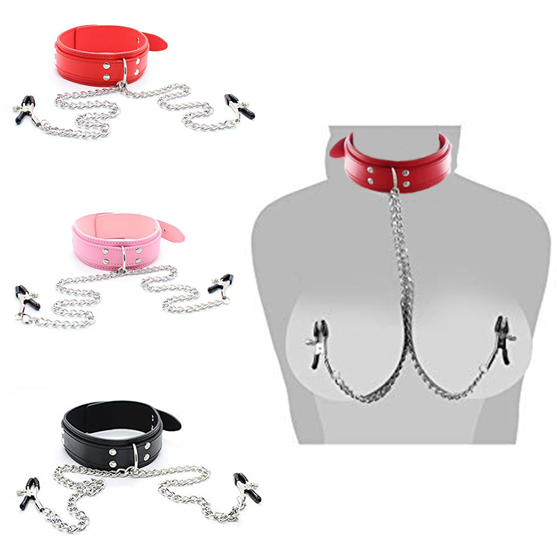 BDSM Fetish Collar Nipple Clam - Leatherwork Clamp ulasan dan harga