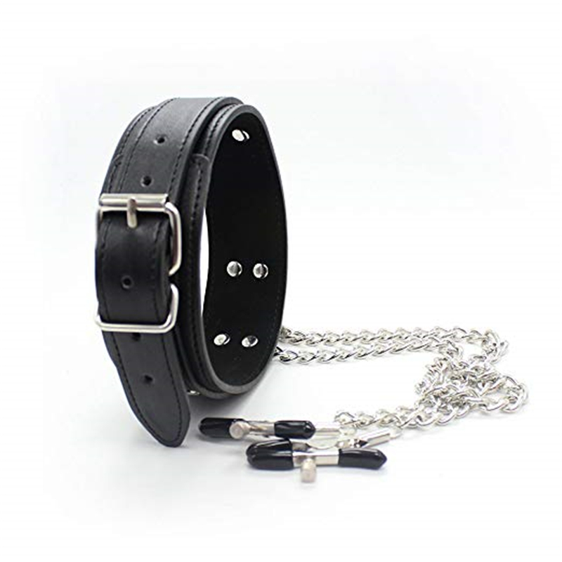 BDSM Fetish Collar Nipple Clam - Leatherwork Clamp ulasan dan harga