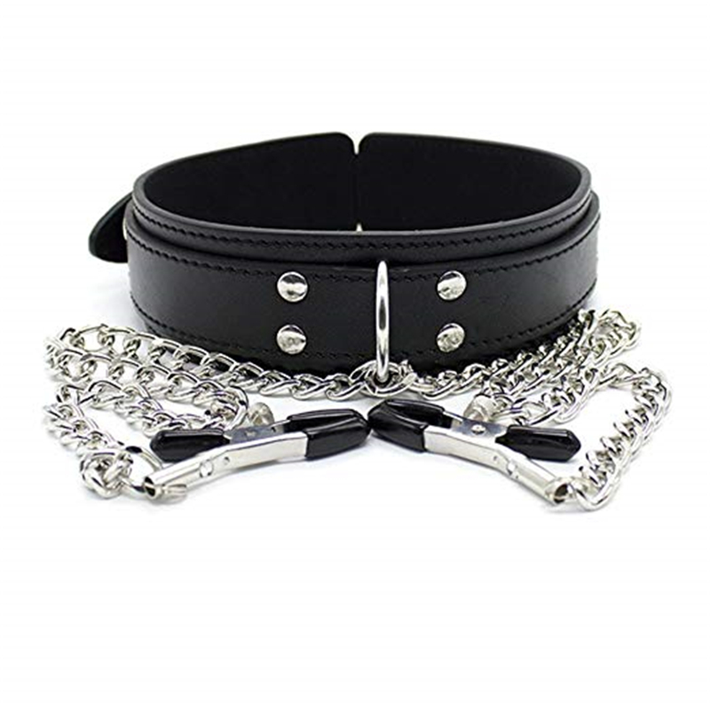BDSM Fetish Collar Nipple Clam - Leatherwork Clamp ulasan dan harga